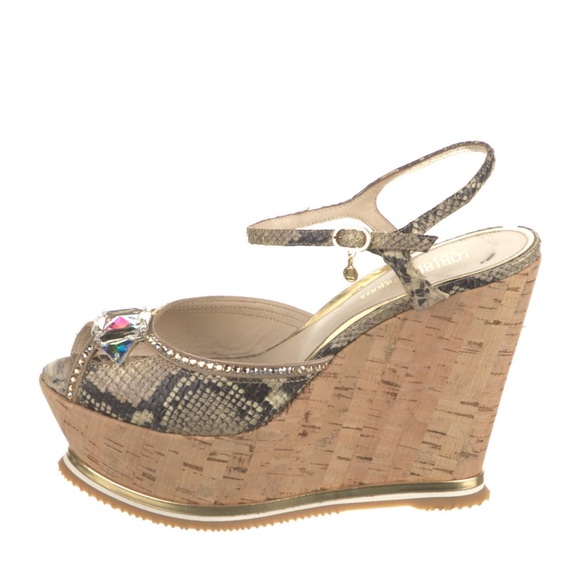 LORIBLU Sandals , Size 11, Animal Print Crystal Sandals - Picture 4 of 6